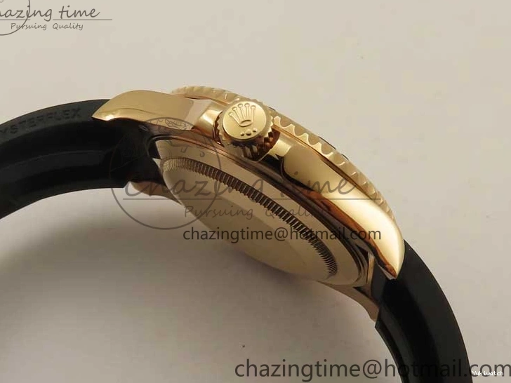 Black on 126655 Black 1:1 Bezel VS3235 Yacht-Master Edition Best Rubber Strap Ceramic RG 3EF 0415